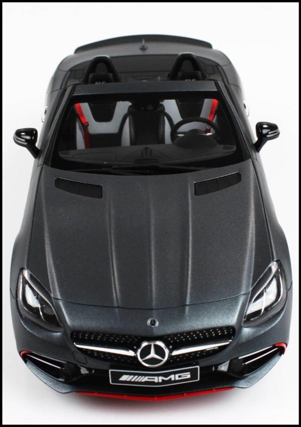 1/18 Mercedes Benz SLC43 AMG Biturbo Spider 2016 Selenite Magno Grey Diecast Araba, Norev B66960466 - Görsel 2