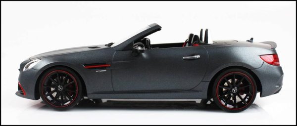 1/18 Mercedes Benz SLC43 AMG Biturbo Spider 2016 Selenite Magno Grey Diecast Araba, Norev B66960466 - Görsel 4