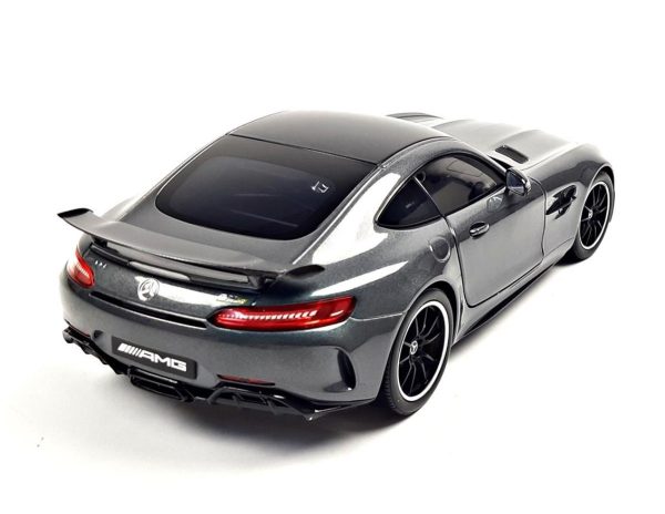 1/18 Mercedes Benz GT R AMG V8 Biturbo (C190) 2019 Grey Metalik Diecast Araba, Norev B66960627 - Görsel 4
