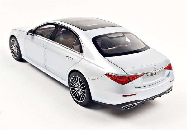 1/18 Mercedes Benz S Class (V223) 2020 Gümüş Diecast Araba, Norev B66960633 - Görsel 4