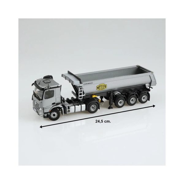 1/50 Mercedes-Benz AROCS Damperli Kırkayak Çekici Gri Diecast Model, NZG LM10020055 - Görsel 5