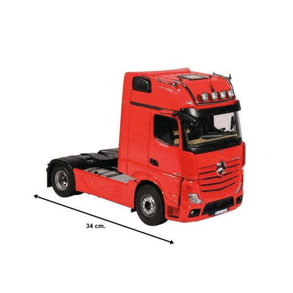 1/18 Mercedes-Benz ACTROS Giga (Mirrocam) Ateş Kırmızısı Diecast Çekici, NZG LM10240010 - Görsel 5