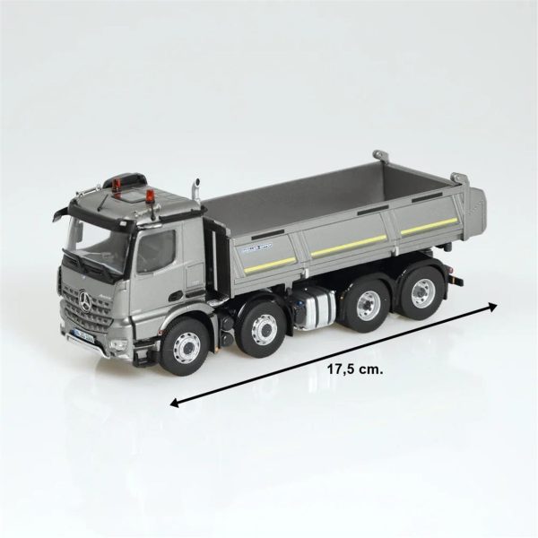 1/50 Mercedes-Benz Arocs 8x4 Damperli Kamyon Gümüş/Gri Diecast Model, NZG LM10660055 - Görsel 5