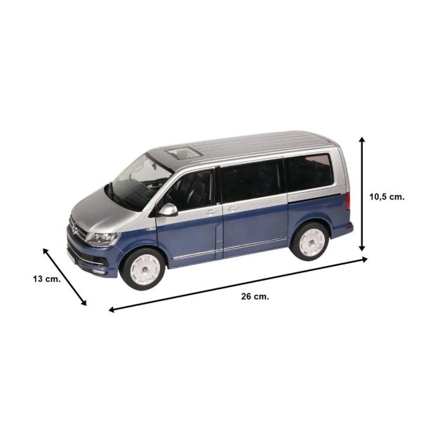 1/18 VW T 6.1 Multivan Mavi/Gümüş Diecast Minibüs Modeli, NZG LX95410020 - Görsel 5