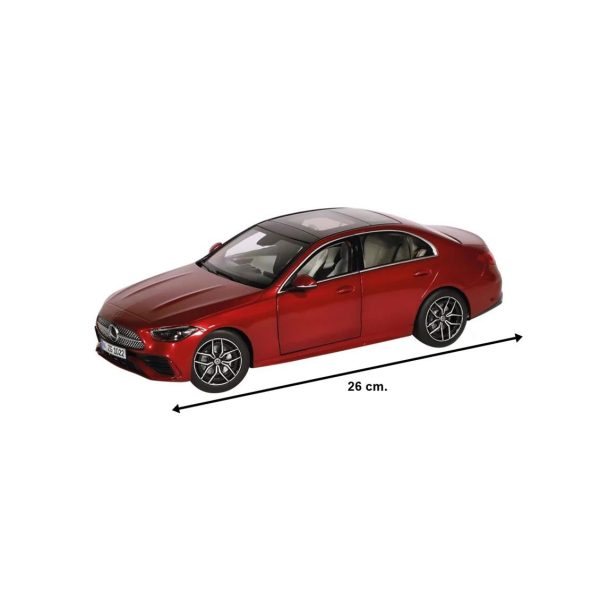 1/18 Mercedes-Benz C-Class Kırmızı Diecast Araba, NZG PM10220012 - Görsel 5