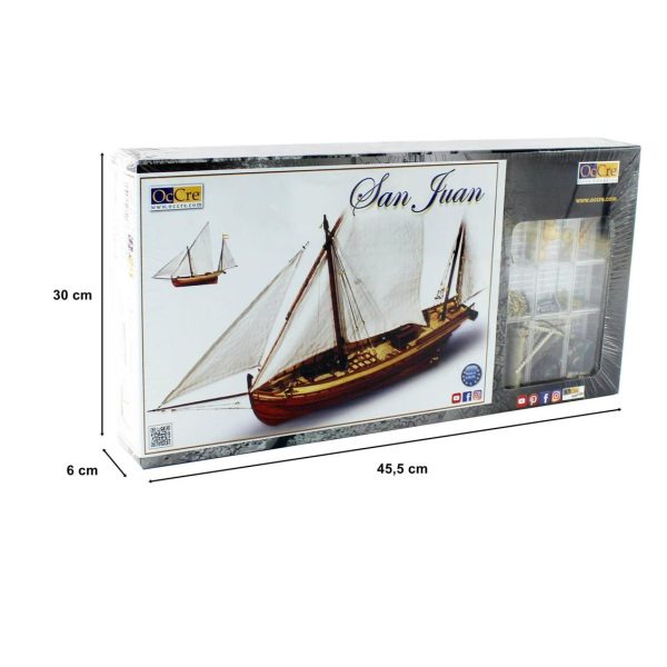 1/70 San Juan Yelkenli Tekne Ahşap Maketi, Occre 12001 - Görsel 5