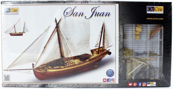 1/70 San Juan Yelkenli Tekne Ahşap Maketi, Occre 12001