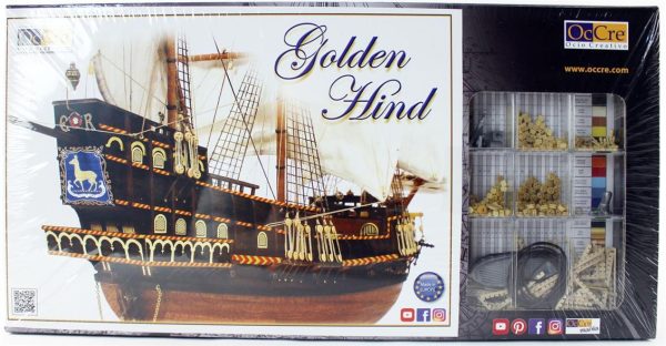 1/85 Altınen Hint Yelkenli Tekne Ahşap Maketi, Occre 12003