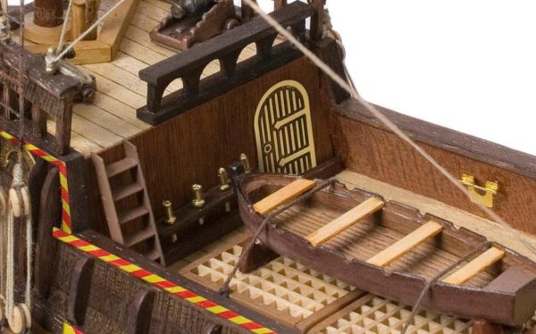 1/85 Altınen Hint Yelkenli Tekne Ahşap Maketi, Occre 12003 - Görsel 3