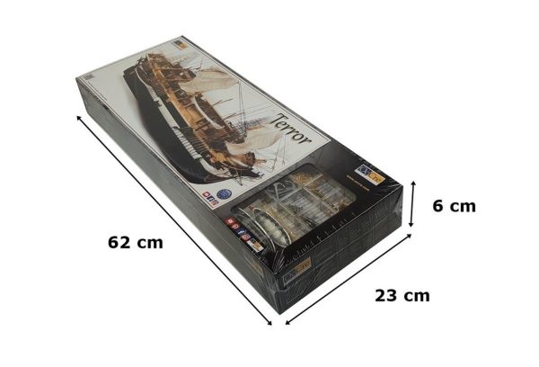 1/75 HMS Terror Yelkenli Tekne Ahşap Maketi, Occre 12004 - Görsel 5