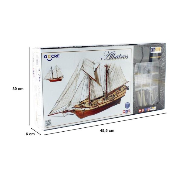 1/100 Albatros Yelkenli Tekne Ahşap Maketi, Occre 12500 - Görsel 5