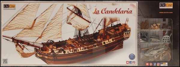 1/85 La Candelaria Yelkenli Tekne Ahşap Maketi, Occre 13000