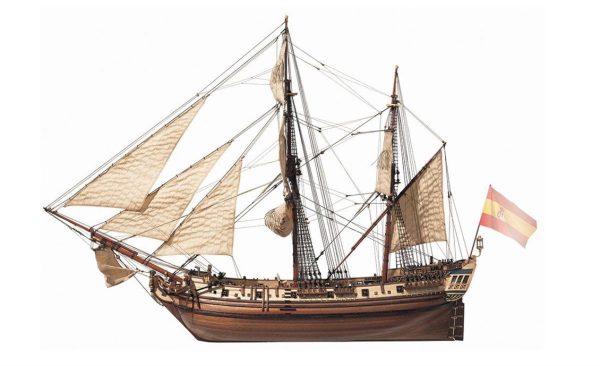 1/85 La Candelaria Yelkenli Tekne Ahşap Maketi, Occre 13000 - Görsel 3