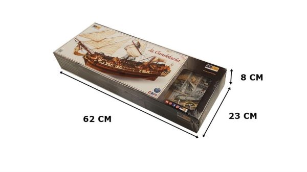 1/85 La Candelaria Yelkenli Tekne Ahşap Maketi, Occre 13000 - Görsel 4