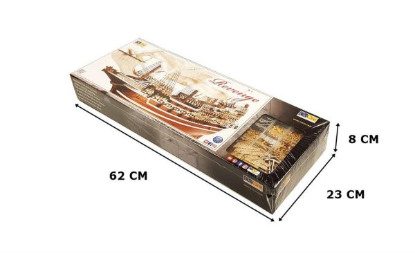1/85 HMS Revenge Yelkenli Tekne Ahşap Maketi, Occre 13004 - Görsel 4