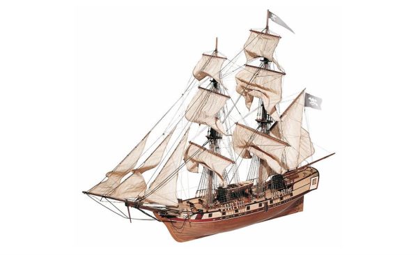 1/80 Corsair Yelkenli Tekne Ahşap Maketi, Occre 13600 - Görsel 3