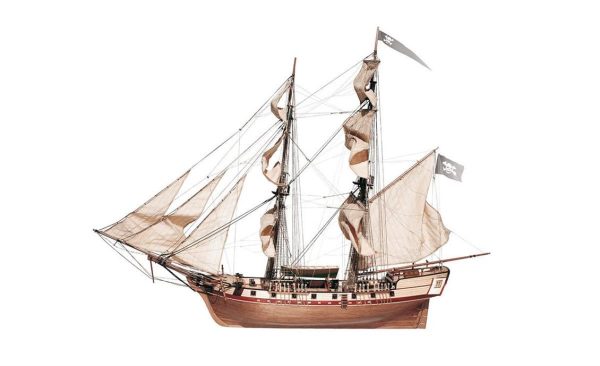 1/80 Corsair Yelkenli Tekne Ahşap Maketi, Occre 13600 - Görsel 2