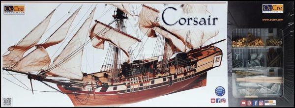 1/80 Corsair Yelkenli Tekne Ahşap Maketi, Occre 13600