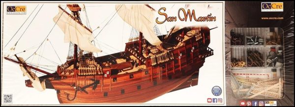 1/90 San Martin Yelkenli Tekne Ahşap Maketi, Occre 13601
