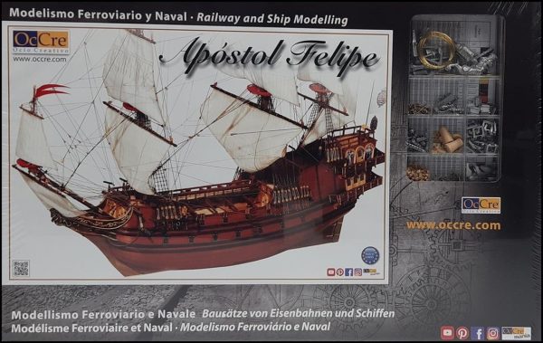1/60 Apostol Felipe Yelkenli Tekne Ahşap Maketi, Occre 14000