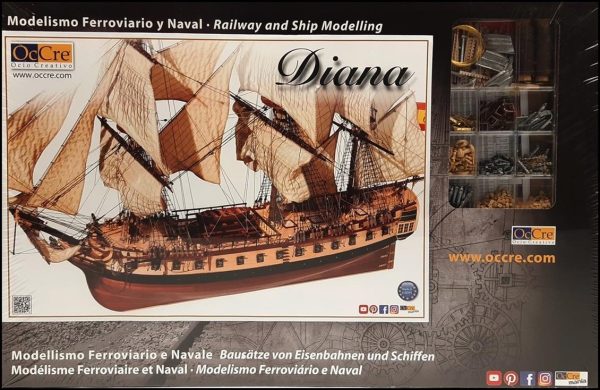 1/85 Diana Yelkenli Tekne Ahşap Maketi, Occre 14001