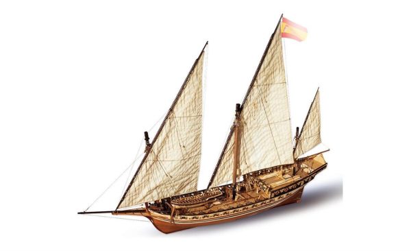 1/60 Cazador Yelkenli Tekne Ahşap Maketi, Occre 14002 - Görsel 2