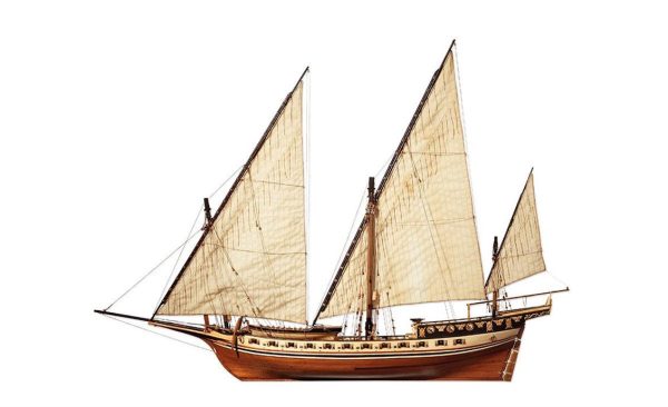1/60 Cazador Yelkenli Tekne Ahşap Maketi, Occre 14002 - Görsel 3