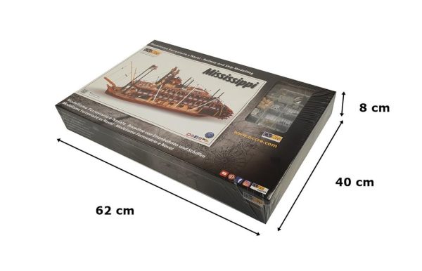1/80 Mississippi Nehir Teknesi Ahşap Maketi, Occre 14003 - Görsel 5