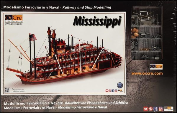 1/80 Mississippi Nehir Teknesi Ahşap Maketi, Occre 14003