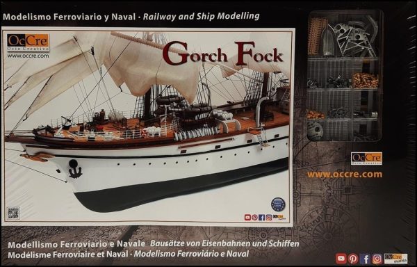 1/95 Gorch Fock Yelkenli Okul Teknesi Ahşap Maketi, Occre 15003