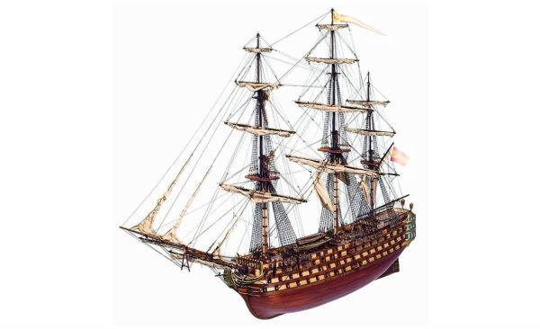 1/90 Santisima Trinidad Yelkenli Savaş Gemisi Ahşap Maketi, Occre 15800 - Görsel 2