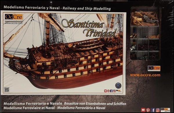 1/90 Santisima Trinidad Yelkenli Savaş Gemisi Ahşap Maketi, Occre 15800
