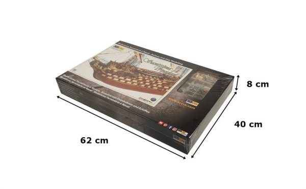 1/90 Santisima Trinidad Yelkenli Savaş Gemisi Ahşap Maketi, Occre 15800 - Görsel 4