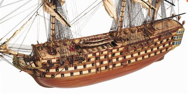 1/90 Santisima Trinidad Yelkenli Savaş Gemisi Ahşap Maketi, Occre 15800 - Görsel 3