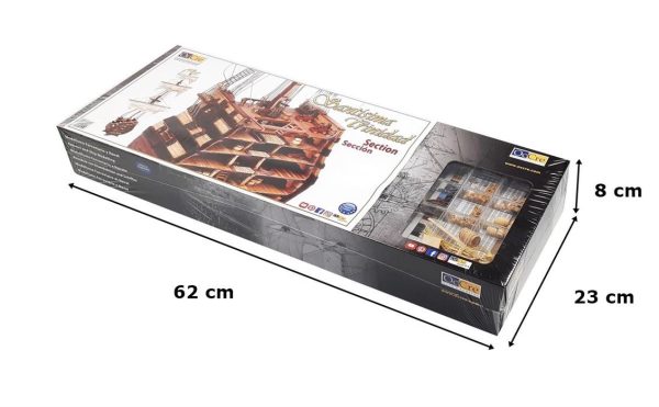 1/90 Santisima Trinidad Enine Tekne Gövde Kesiti Ahşap Maketi, Occre 16800 - Görsel 5