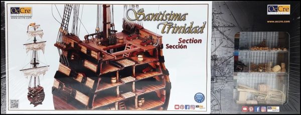 1/90 Santisima Trinidad Enine Tekne Gövde Kesiti Ahşap Maketi, Occre 16800