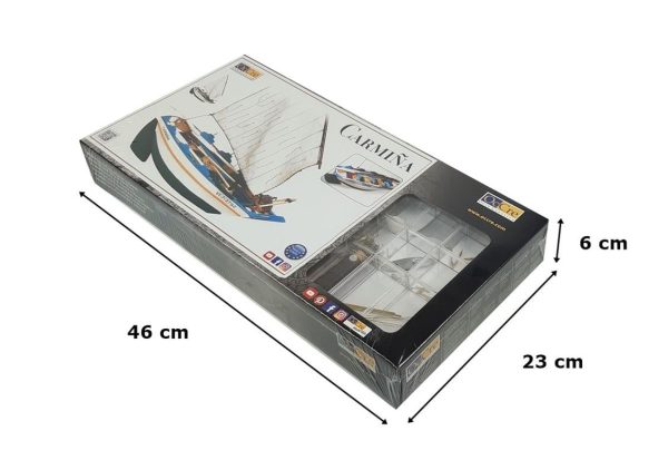 1/15 Carmina Yelkenli Sandal Ahşap Maketi, Occre 52001 - Görsel 4