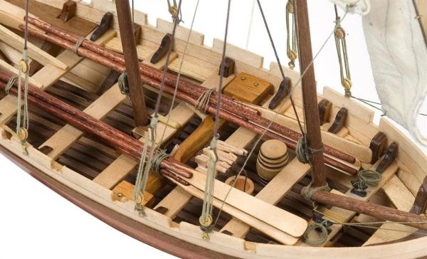 1/24 Bounty Boat Yelkenli Tekne Ahşap Maketi, Occre 52003 - Görsel 3
