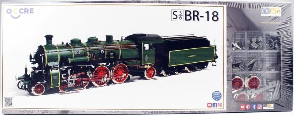 1/32 Bavarian BR-18 Buharlı Lokomotif Ahşap Maketi, Occre 54002
