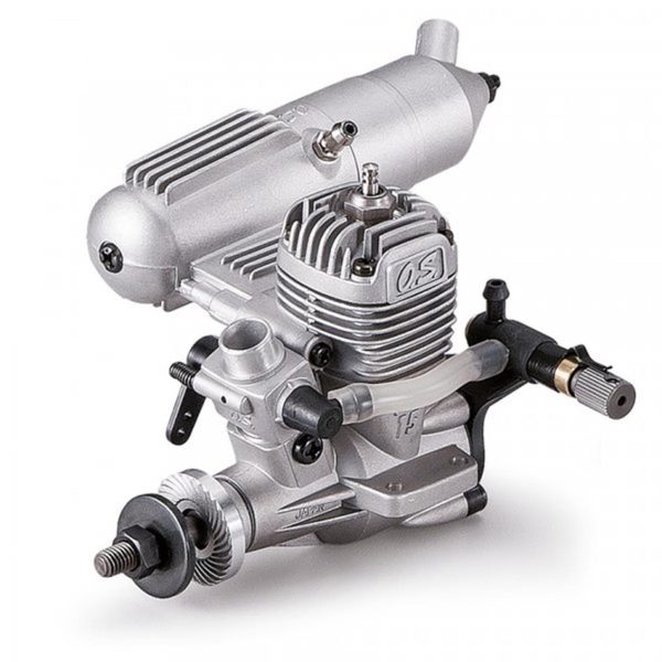 Max-15 LA Gümüş (10G) ve 871 Susturuculu Nitro Yakıtlı RC Uçak Motoru, OS Engines 11532