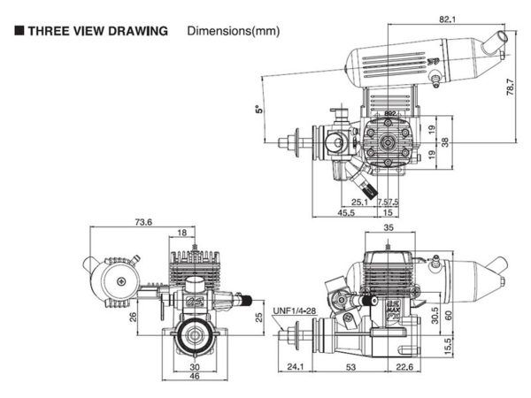Max-25 FX II (21L) ve 892 Susturuculu Nitro Yakıtlı RC Uçak Motoru, OS Engines 12662 - Görsel 2