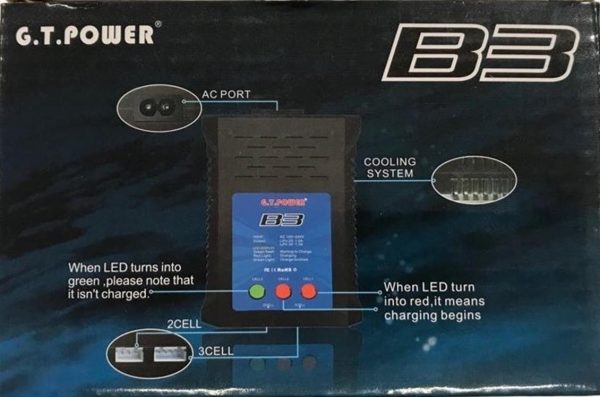 B3 Şarj Cihazı Led Göstergeli Giriş:220 Volt 2-3S LiPo, GT Power 117