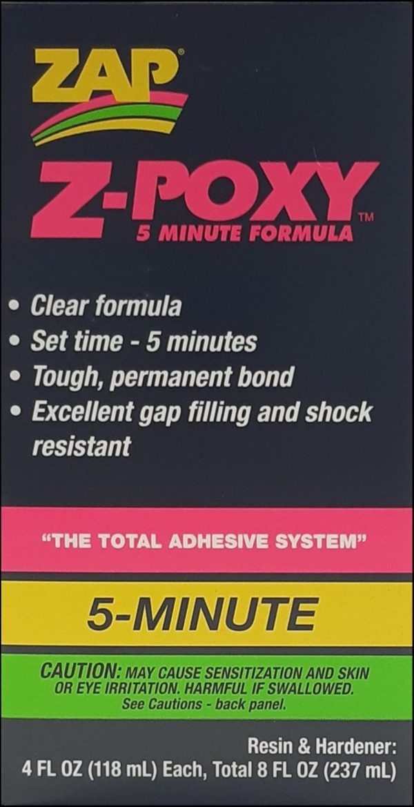 ZAP Z-Poxy 237 ml. 5 Dakikalık Epoksi Yapıştırıcı, Pacer PT38