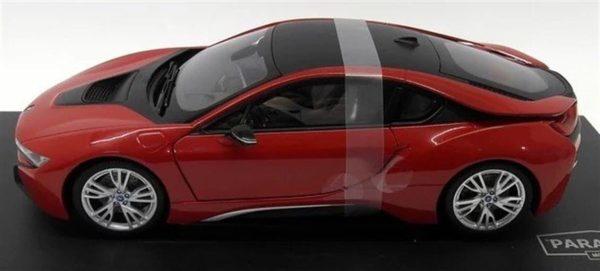 1/18 BMW i8 Protonic Red Diecast Araba, Paragon 97085 - Görsel 2