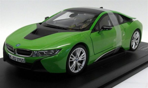 1/18 BMW i8 Java Green Diecast Araba, Paragon 97086