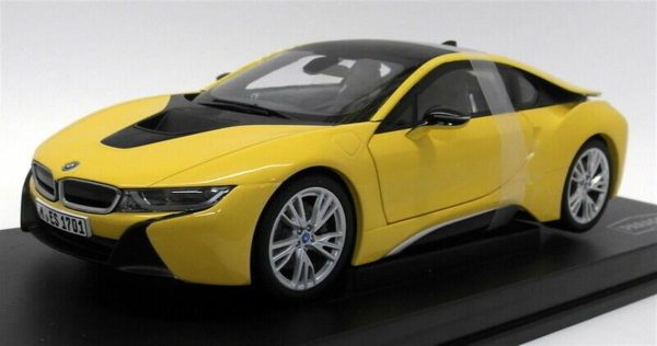 1/18 BMW i8 Speed Yellow Diecast Araba, Paragon 97087
