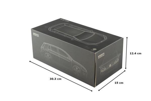 1/18 Volkswagen Golf A7 Gümüş Diecast Araba, Paudi Model 2280S - Görsel 5