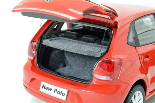 1/18 2014 Volkswagen Polo Kırmızı Diecast Araba, Paudi Model 2338R - Görsel 4