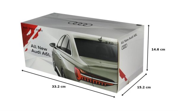 1/18 2019 Audi A6L Siyah Diecast Araba, Paudi Model 2356BK - Görsel 5