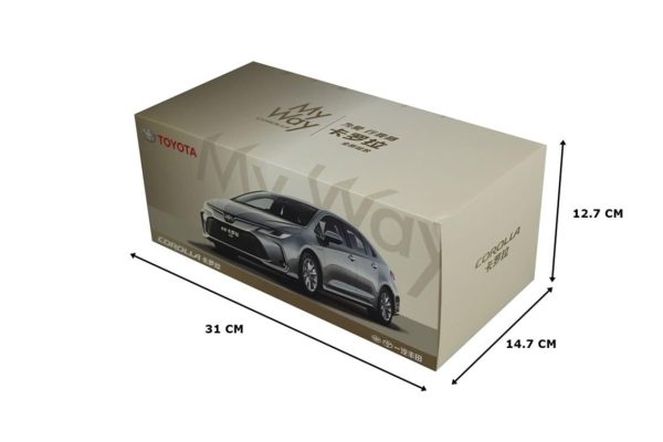 1/18 2019 Toyota Corolla Beyaz Diecast Araba, Paudi Model 2590W - Görsel 5